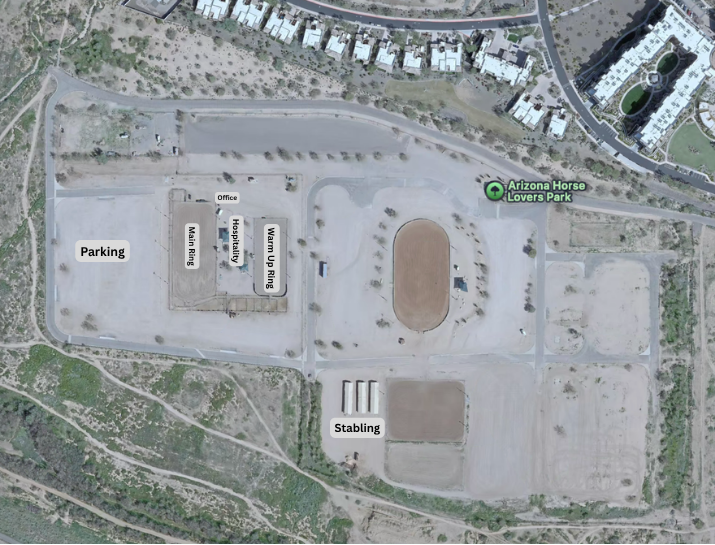 Arizona Horse Lovers Park facilities map